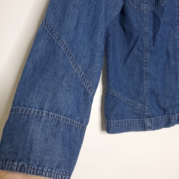 Columbia Womens Denim Jacket Size L Blue Utility Y2K Workwear Outerwear Normcore - Picture 7 of 14